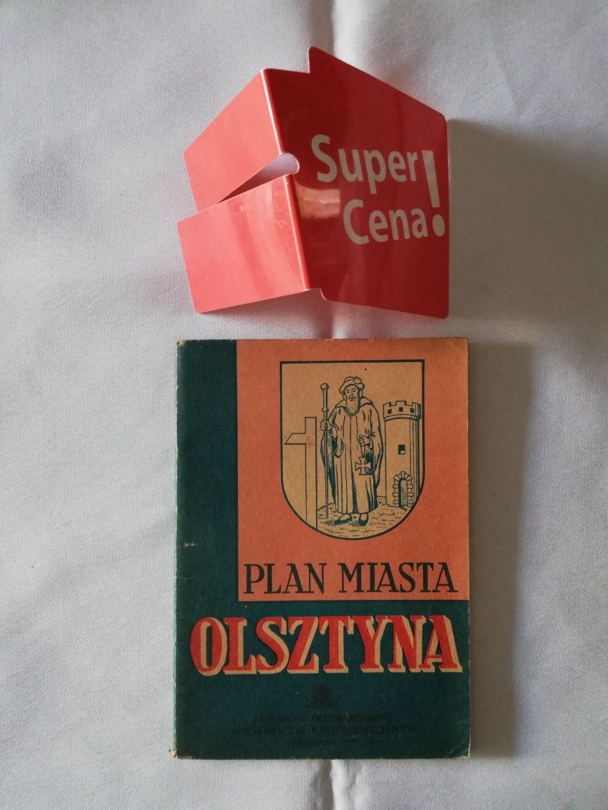 mapa plan miasta Olsztyna z epoki PRLu