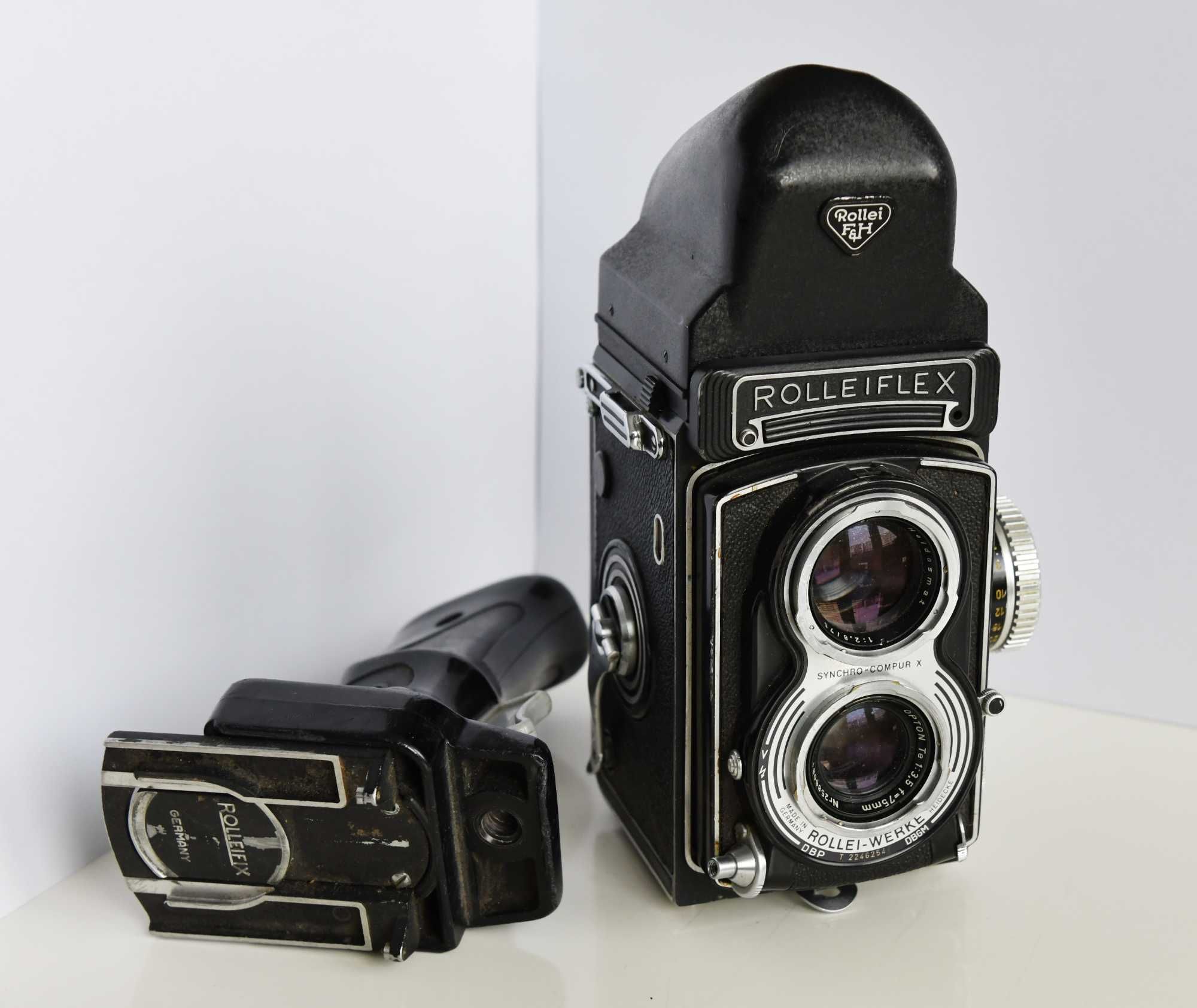Rolleiflex 6x6 OPTON Te 1;3,5    f=75mm z bogatym wyposażeniem