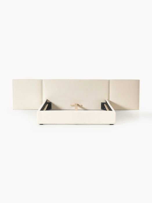 Łóżko tapicerowane z rozkładanym zagłówkiem Otis