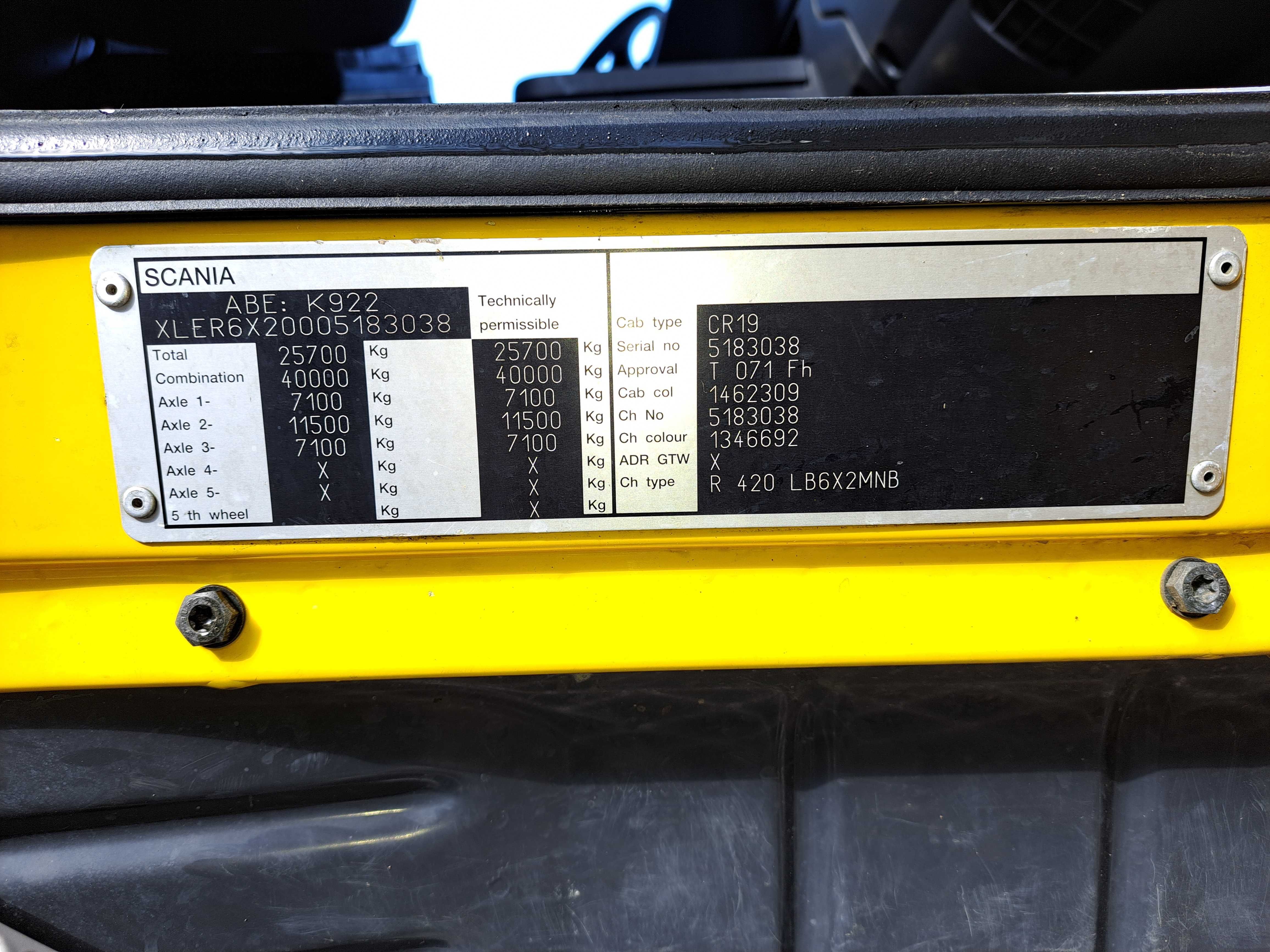 Scania R420 hpi HDS FASSI