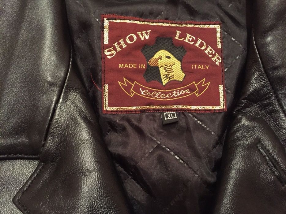 Кожаное полупальто