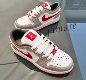 Nike Jordan Szare z Czerwonym Niskie Rozmiar 38. ZAMÓW!