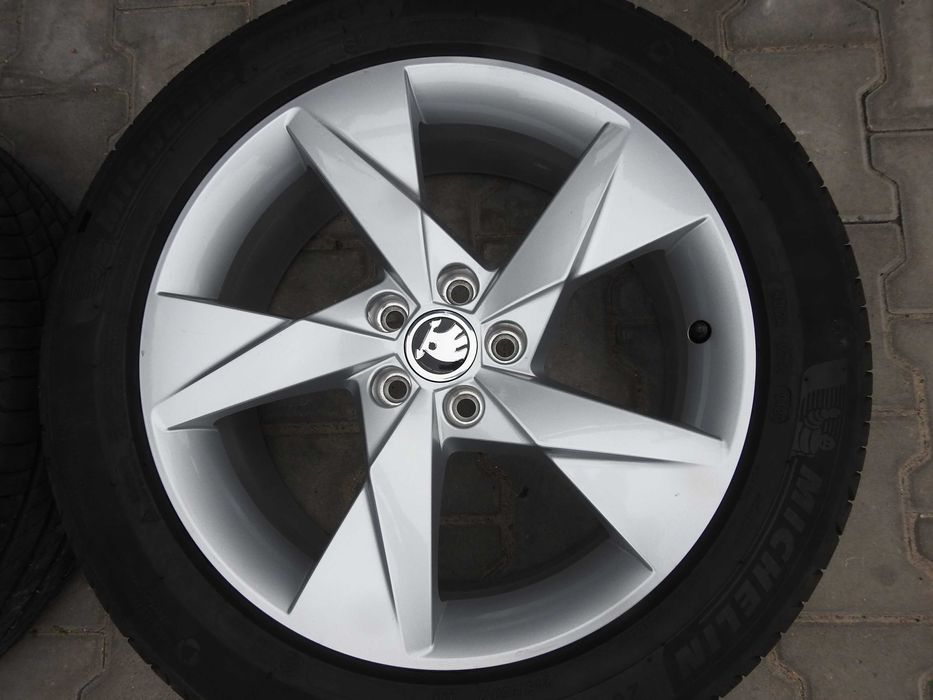 4x 17" 5x100 ET 40 6,5J Alufelgi SKODA Oryginał 20rok Jak NOWE