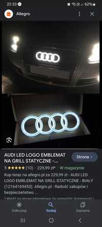 Logo LED audi emblemat na przedni grill