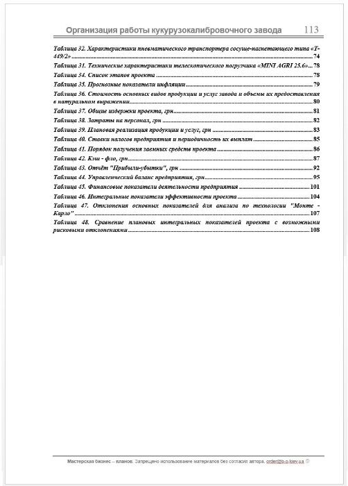 Бизнес-план. Кукурузокалибровочного (семенного) завода семенной бизнес