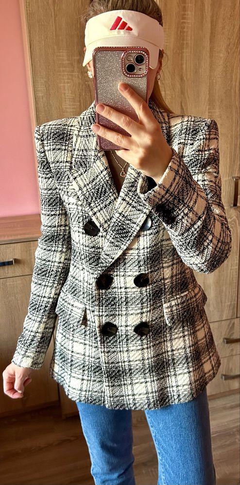 Zara marynarka w krate M nowa z metką