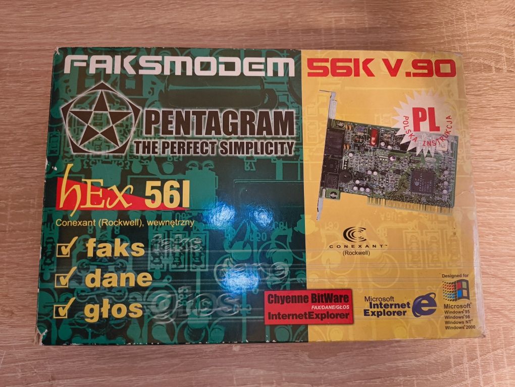Modem Faksowy Pentagram hEx 561 56K V.90 PCI

Kompletne Pudełko + Kart