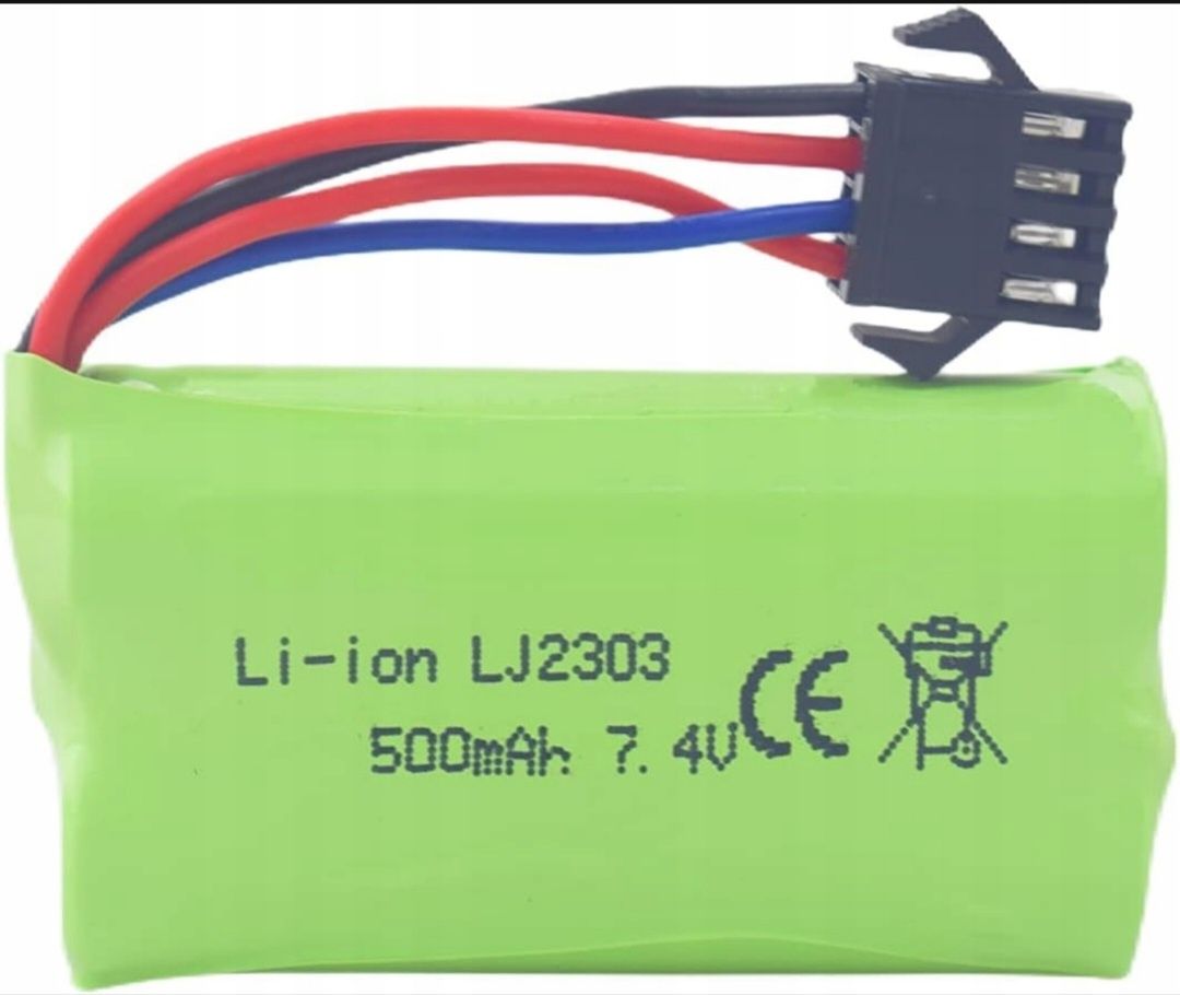 Szybka bateria litowa 7,4 V 500 mAh do łodzi RC i samochodów