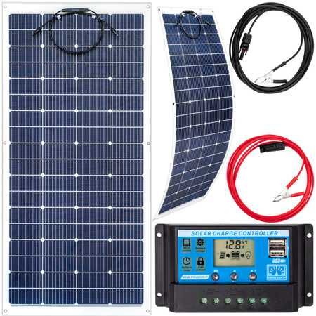 Zestaw solarny fotowoltaiczny FLEXI elastyczny 200W 12V na ogród, auto