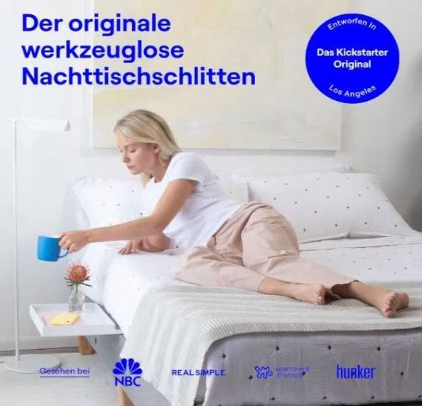 BedShelfie Regał nocny na łóżko piętrowe i górne POWYSTAWOWY