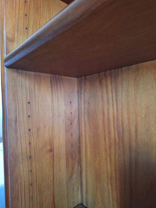 Pine wood bookshelf/desk, treated.64284105263490122