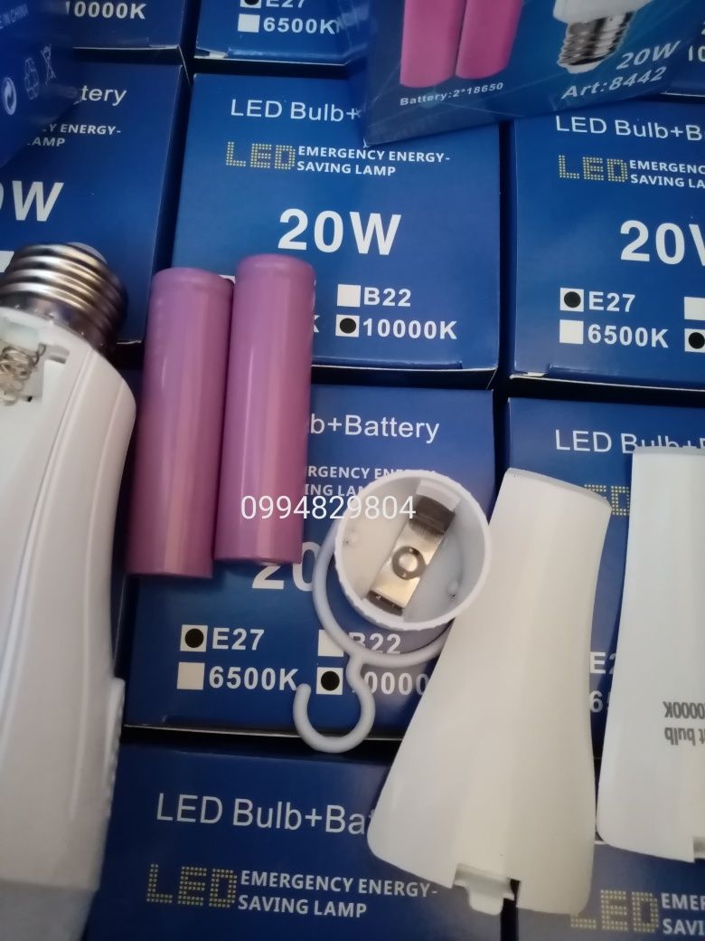 Лампочка с аккумулятором 18650-2шт лампа светильник аварийный 8442 Led