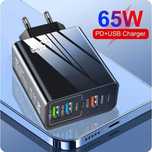Szybka ładowarka 65 W Pd plus 3x USB A czarna