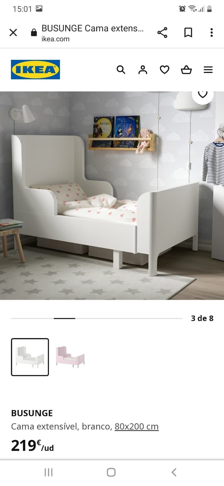 Cama criança ikea busunge