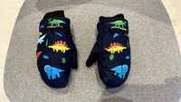Дитячі рукавички на 3-4 роки з динозаврами