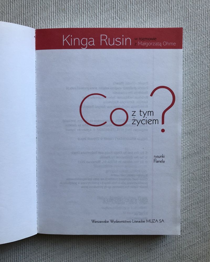 Co z tym życiem? - Kinga Rusin w rozmowie z Małgorzata Ohme