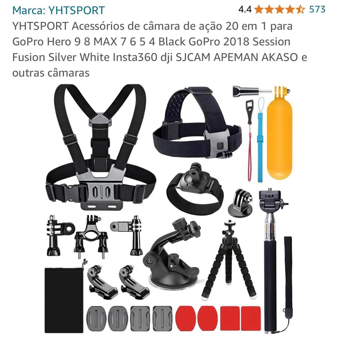 GO PRO 5 BLACK + 4 baterias + acessórios - Cartão SD