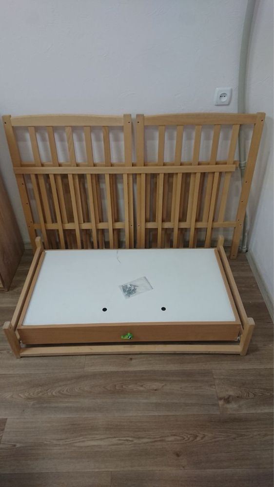 Дитяче ліжко з маятником та ящиком + матрас