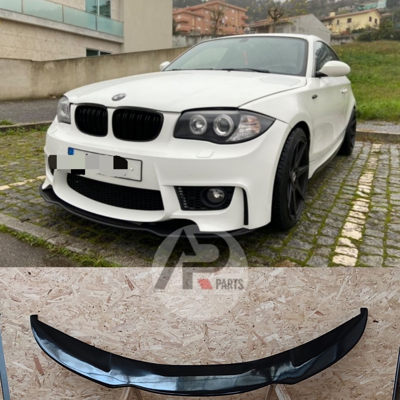 BMW Lip Lamina Frontal E81 E82 E87 E88 1M Mperformance Preto brilhante