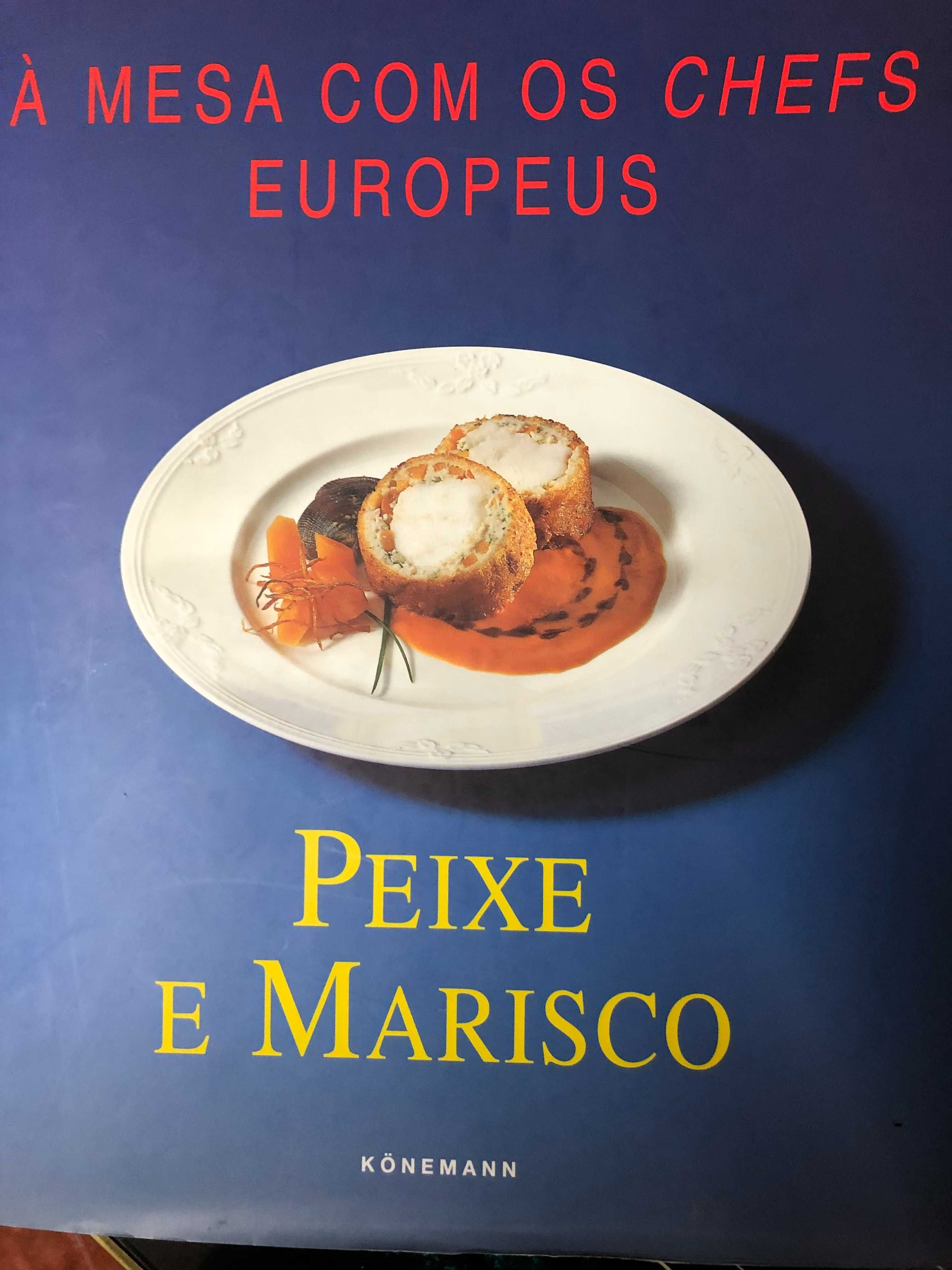 À Mesa com os Chefes Europeus - Dois Livros de culinária