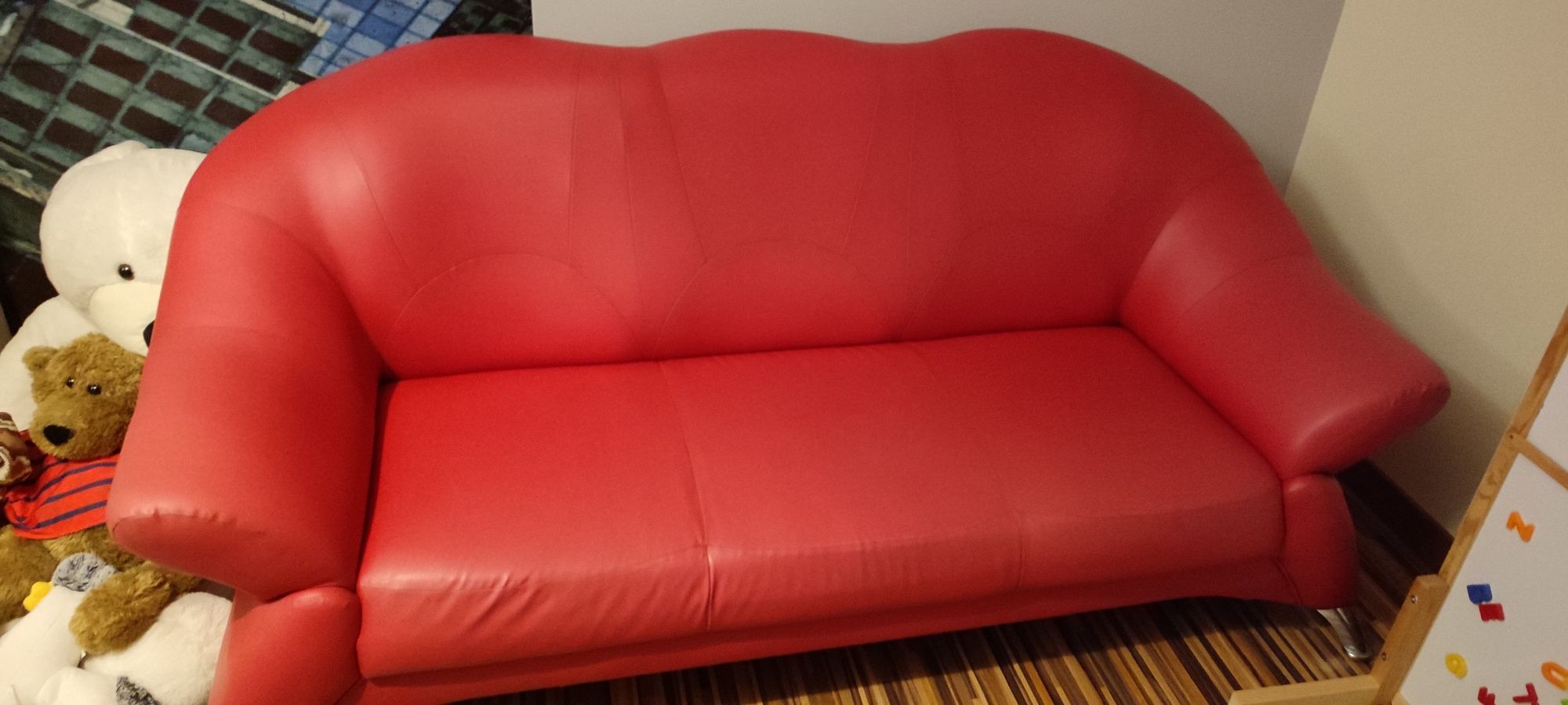Zestaw wypoczynkowy sofa + 2x fotel eko skóra