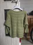 Oliwkowy luźny sweter oversize r. S/M