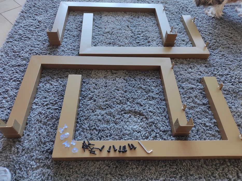 2x metalowe nogi stół konsola biurko