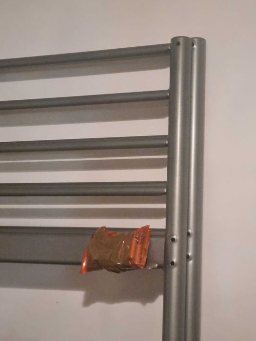 Łóżko piętrowe, srebrne 90x200 cm,