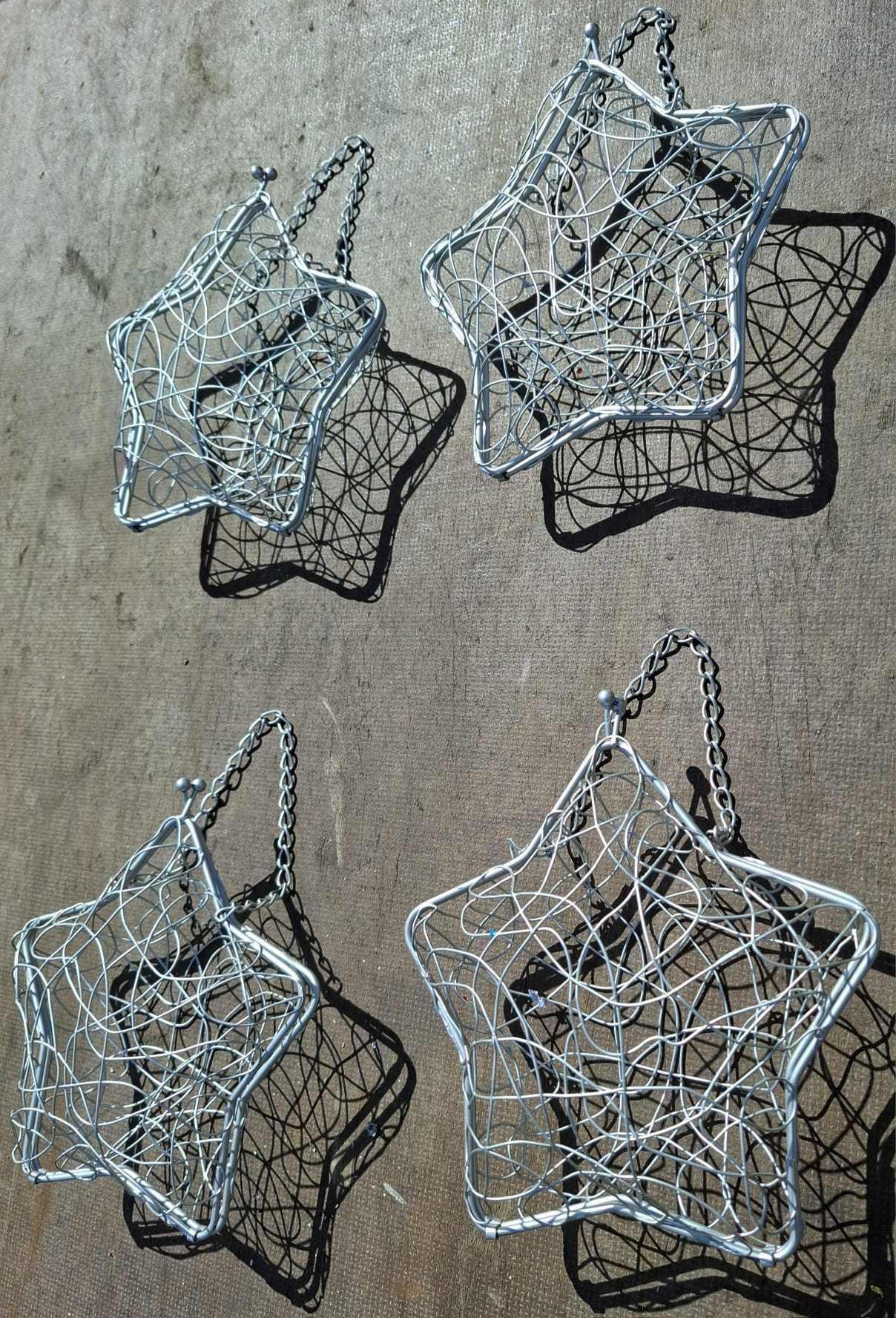 Ozdoba, gwiazda / gwiazdki / zawieszki ozdobne x4