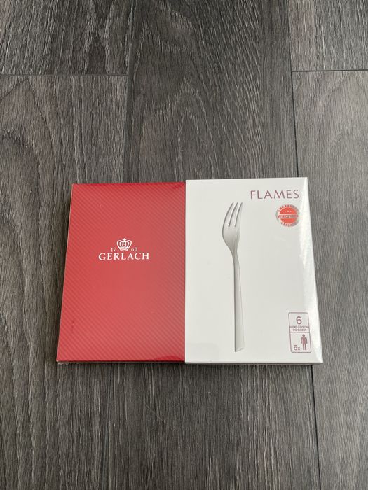 Widelczyki do ciasta Gerlach Flames – 6 sztuk, nowe