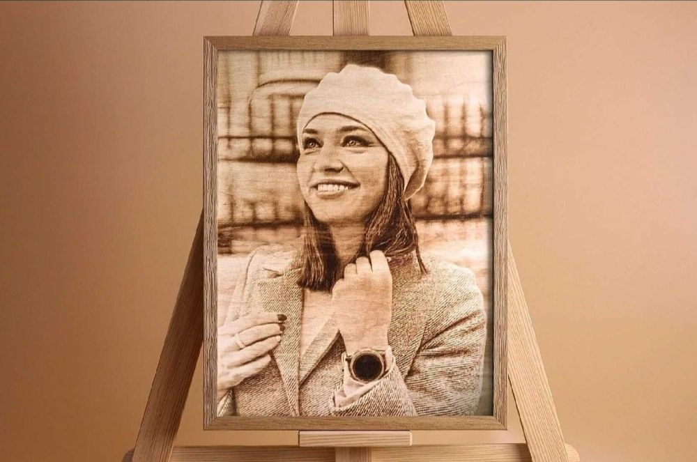 Zdjęcia na drewnie A2 + Ramka