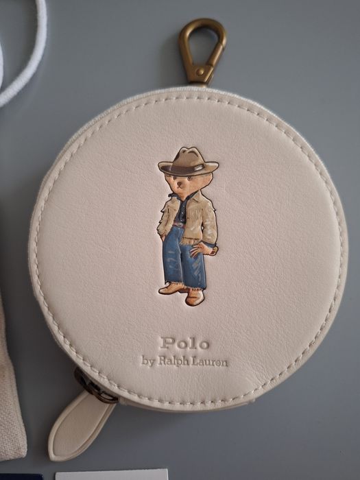 Ralph Lauren Polo Bear Miś, skórzany portfel, nowy z papierową metką