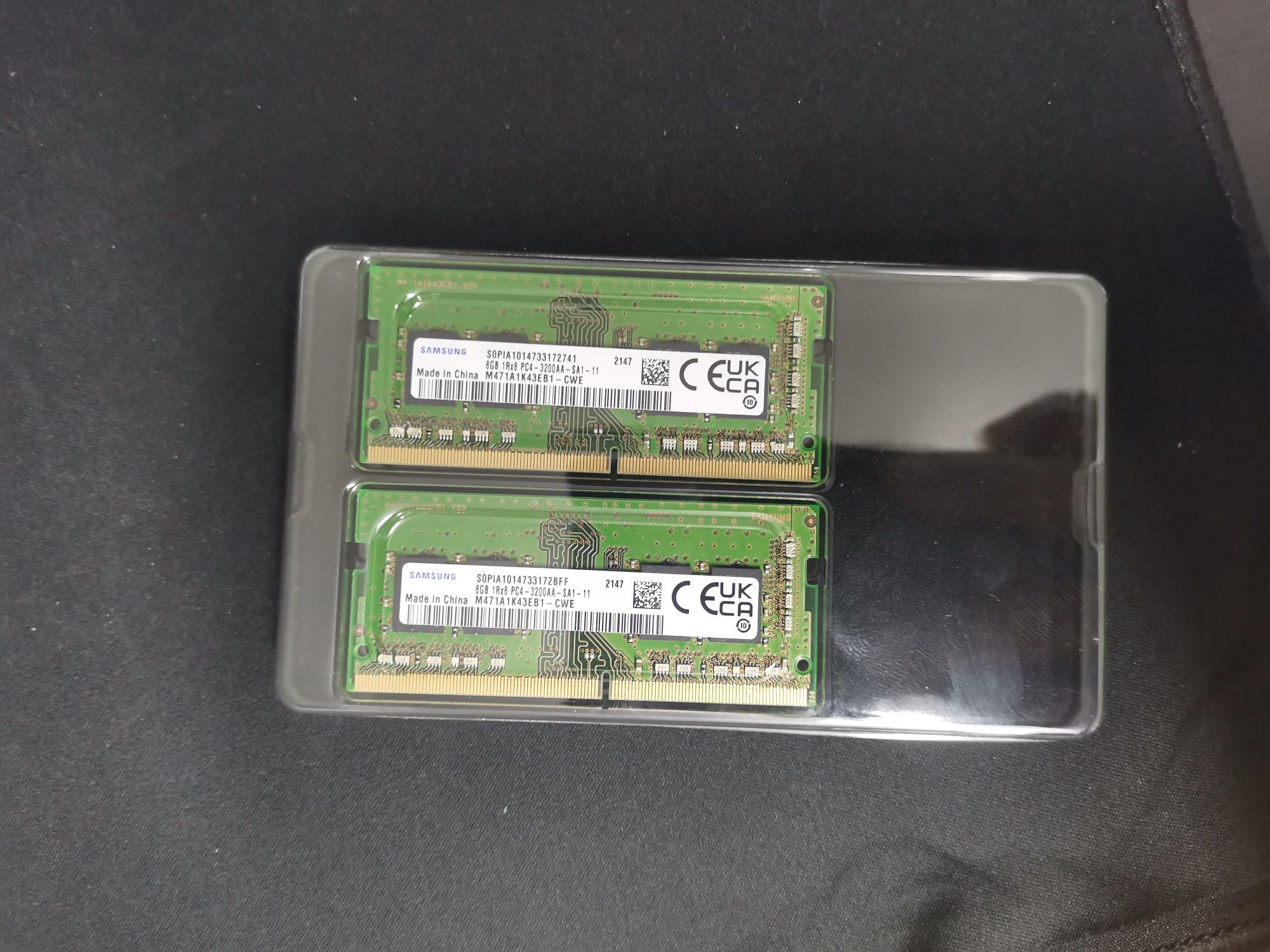 KIT RAMs Semi-novas DDR4 16GB (2 x 8GB) SODIMM 3200MHz SAMSUNG