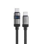 Kabel Acefast C15-04 USB-C - USB-C z wyświetlaczem 480Mb/s 66W 1.2m -