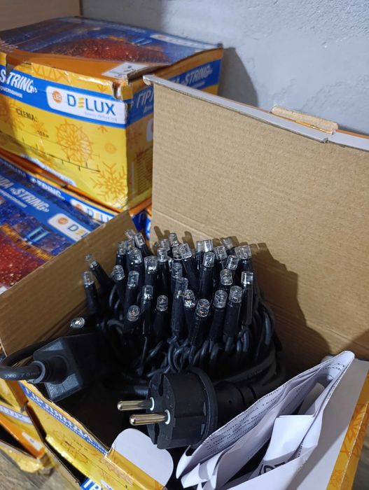 Гірлянда , гирлянда уличная Delux 10 м 100 лет белая