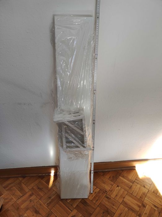 2 półki BERGSHULT / SANDSHULT biały/osika, 120x30 cm ze wspornikami