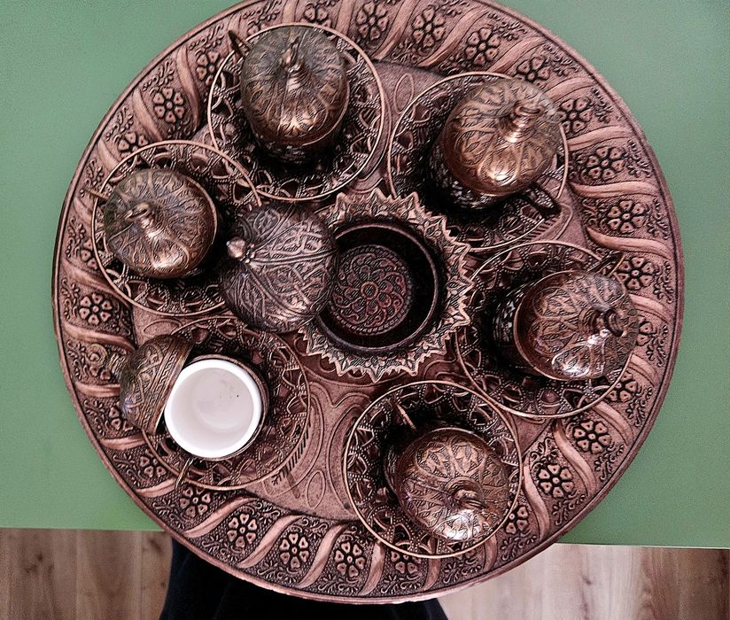 Conjunto 6 chávenas café e açucareiro