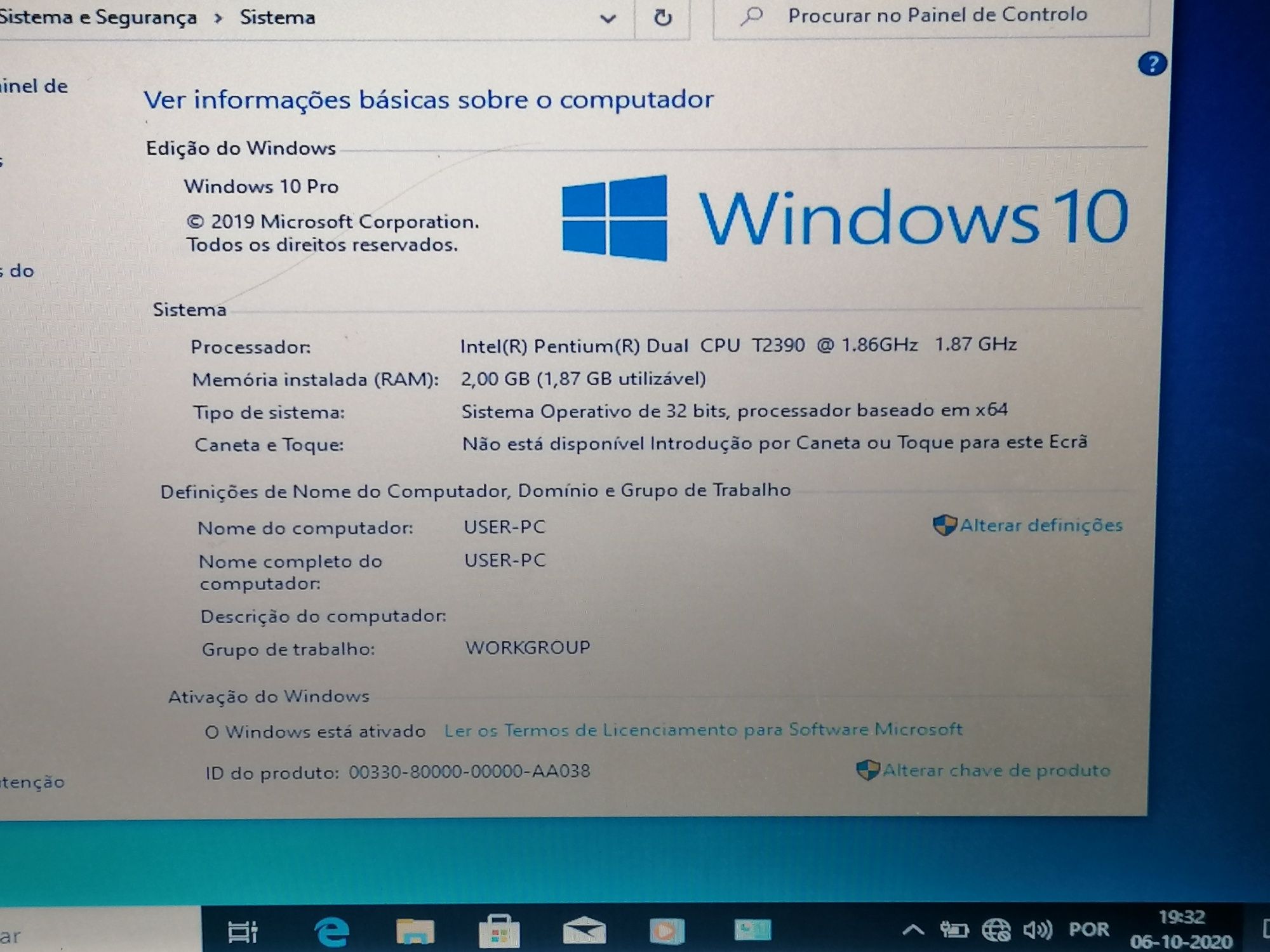 Portátil Insys com webcam e carregador - Windows 10