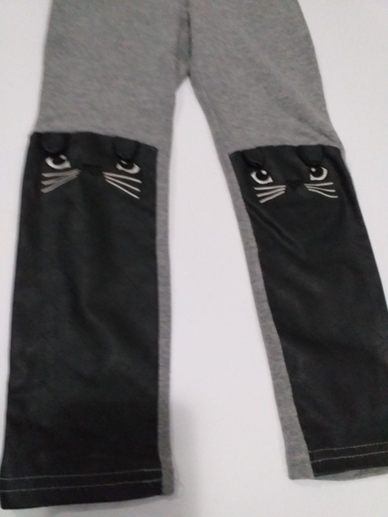 Spodnie legginsy getry geterki rurki Kot kotki H&M rozmiar 110 poszuki