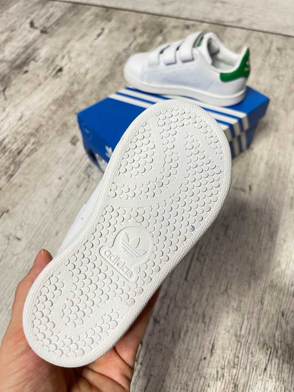 100% ОРИГИНАЛ Кроссовки детские натуральная кожа adidas stan smith 25