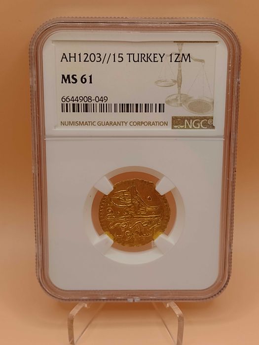 Turcja, Imperium Osmańskie, Selim III 1803r. Zeri Mahbub NGC MS61