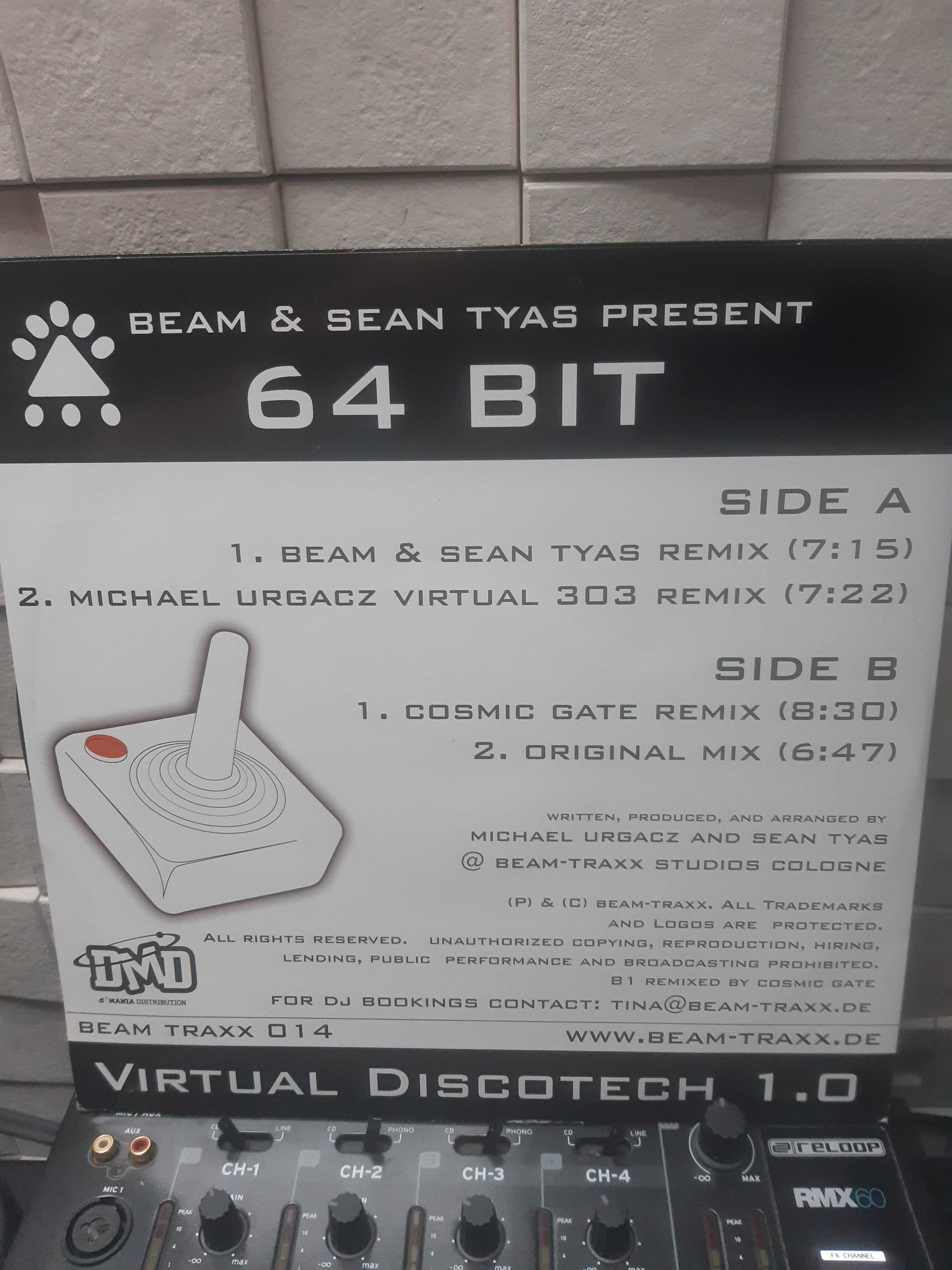 maxi vinyl Beam & Sean Tyas 64 Bit – Virtual Discotech Cosmic Gate Rmx
