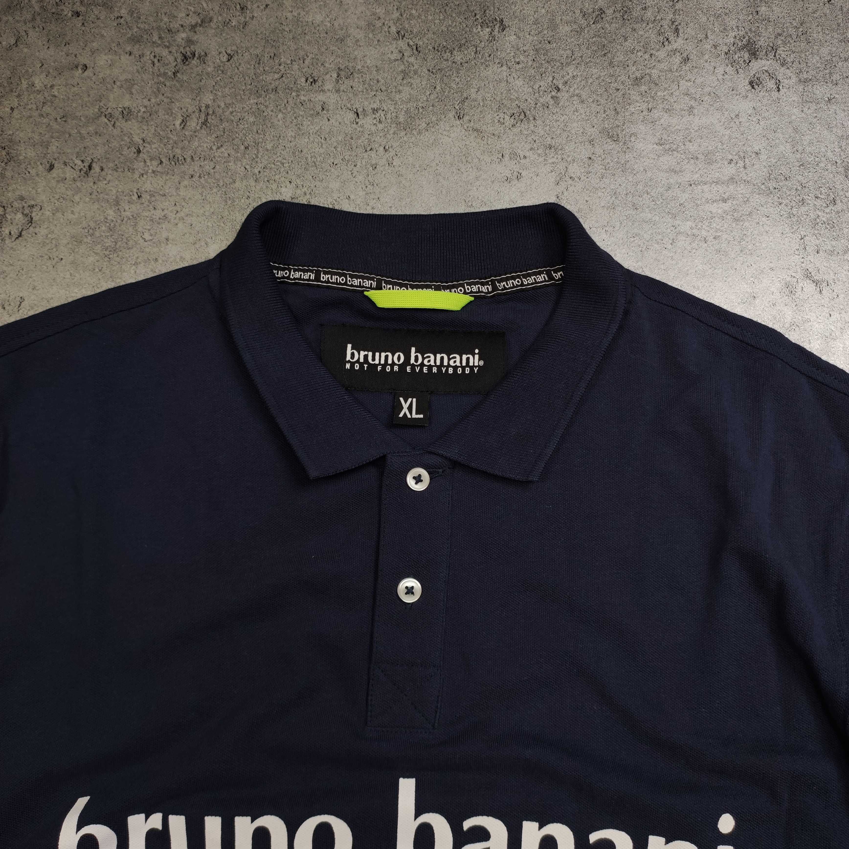 MĘSKA Koszulka Luxury PREMIUM Granatowa duże Logo Polo Bruno Banani