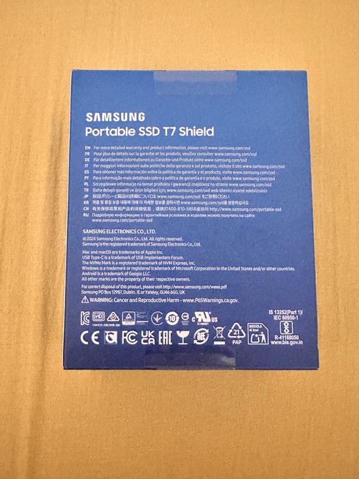 SSD Externo Samsung T7 Shield 1TB – Novo, Selado