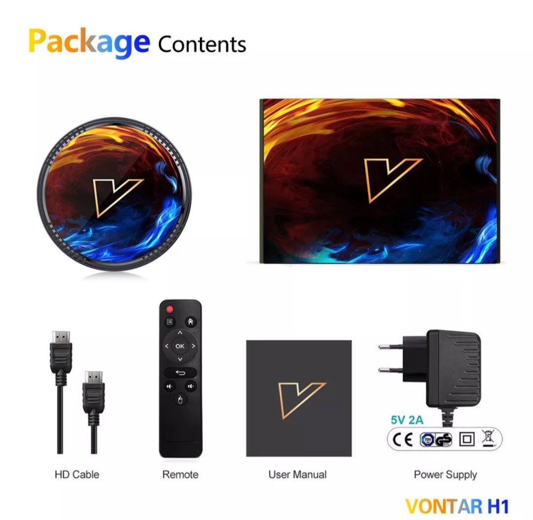 Hd box тв приставка vontar h1 4gb / 64gb. 4k android 12 Bluetooth 5.0