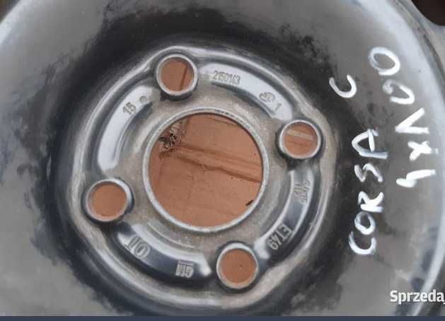 koło zapasowe 4x100 R15 opel 185/55 et49 dojazdowe