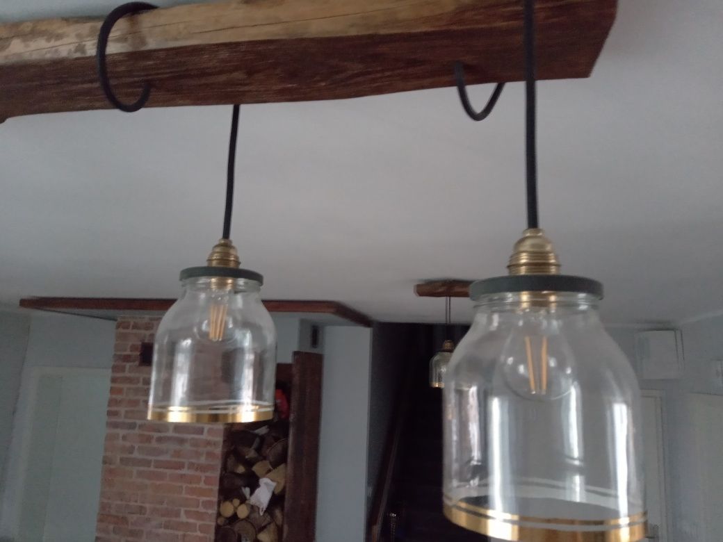 Zestaw lamp rustykalne hand made