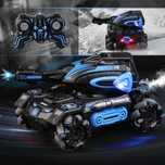 Carro de brinquedo RC spray 2.4G tanque de polo brinquedo acrobatico
