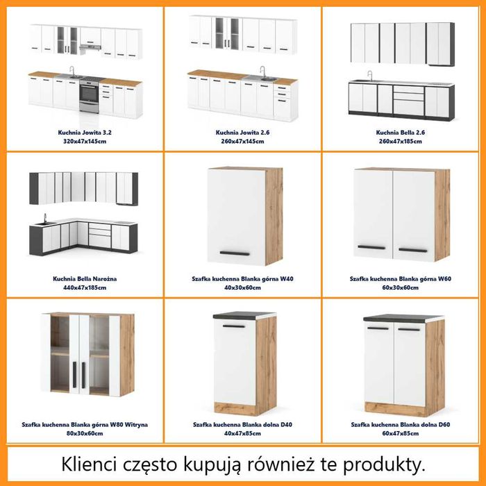 Kuchnia Narożna Marra 4.6m Zestaw Modułowy Nowoczesny Z Blatem Duży
