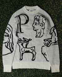 Свитер Palace Archaeology Knit White (used) | ORIGINAL